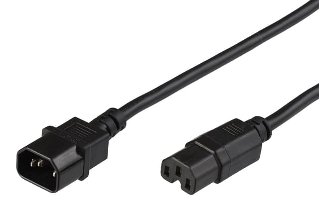 Microconnect Strömkabel 1.5m C14 C15 Svart (PE011415)