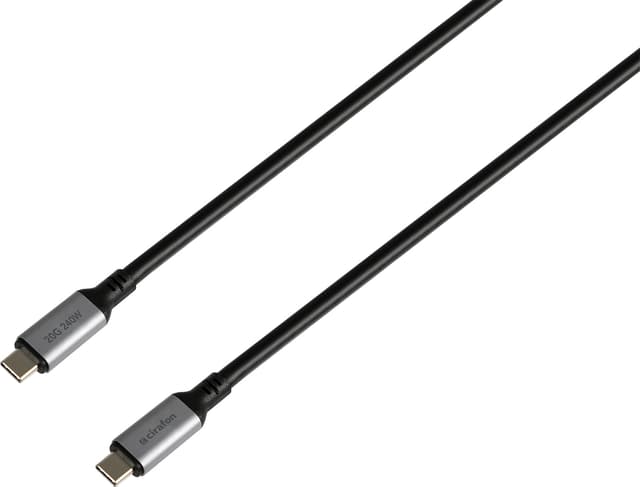 Cirafon USB-C-kabel USB4 240W 20Gbps DP1.4 – Til mødelokaler og dockingstationer 5m USB-C USB-C Sort