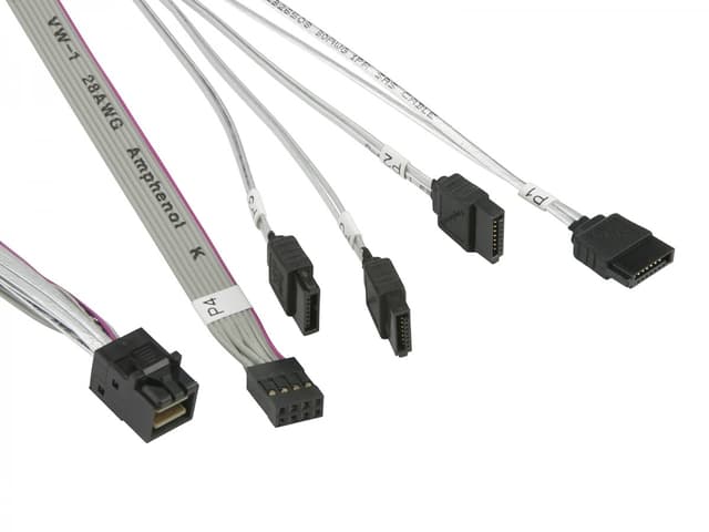 Supermicro Mini-SAS HD SFF-8643 to 4xSATA Reverse 0.5M (CBL-SAST-0631)
