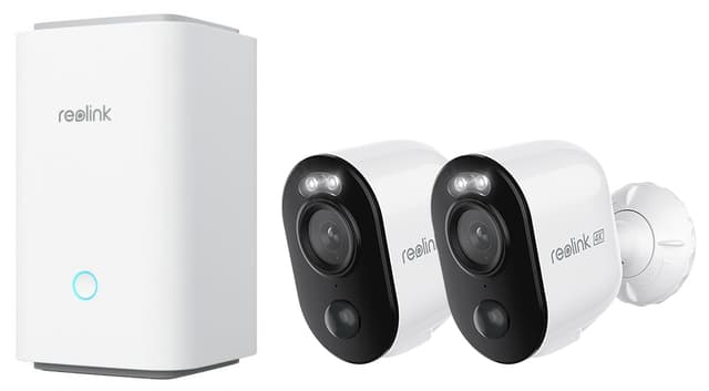 Reolink Home Hub + 2x Argus 3 Ultra 8MP Batteri WiFi-kamera 