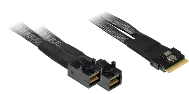 Inter-Tech SFF-8654 to 2x SFF-8643 Adapter Cable 0.75M (88885640)