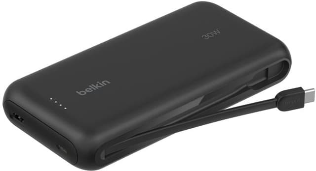 Belkin Powerbank PD 30W Integrated USB-C Cable 20000mAh Zwart