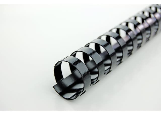 GBC CombBind Plastspiral 12 mm, 90 ark A4, 21R, Svart, 100 st (4028177)