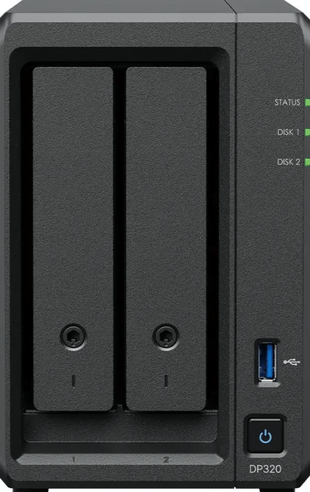 Synology DP320 NAS/storage server Desktop R1600 8 GB Black (DP320)