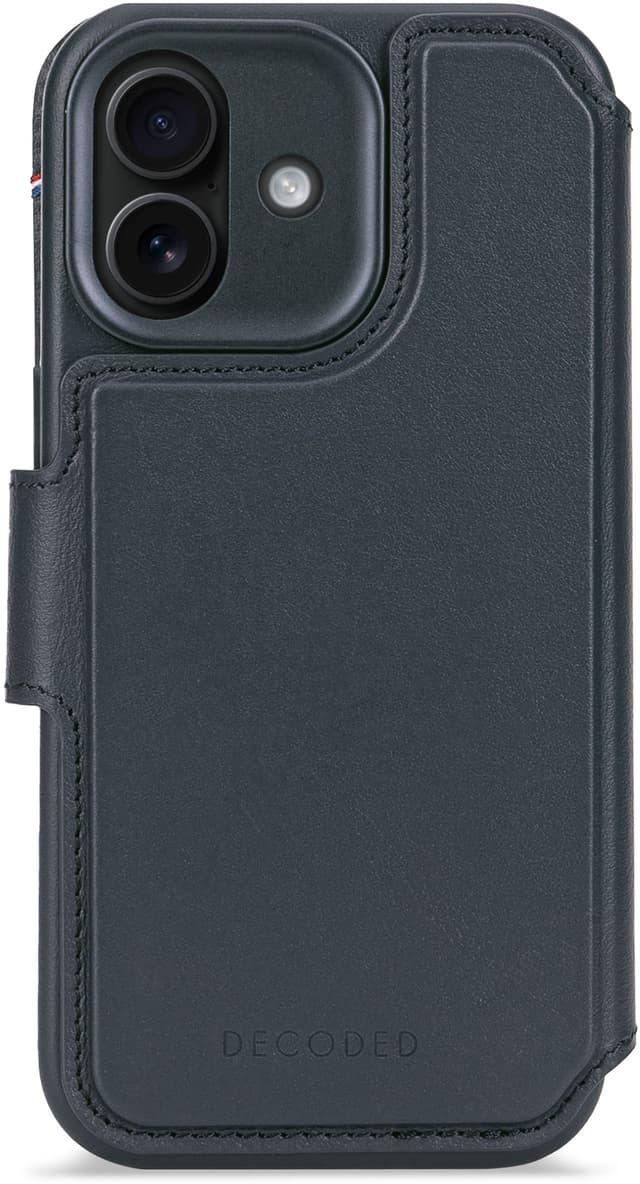 Decoded Leather Detachable Wallet iPhone 17 Marinblå (D26IPO17DW5NW)