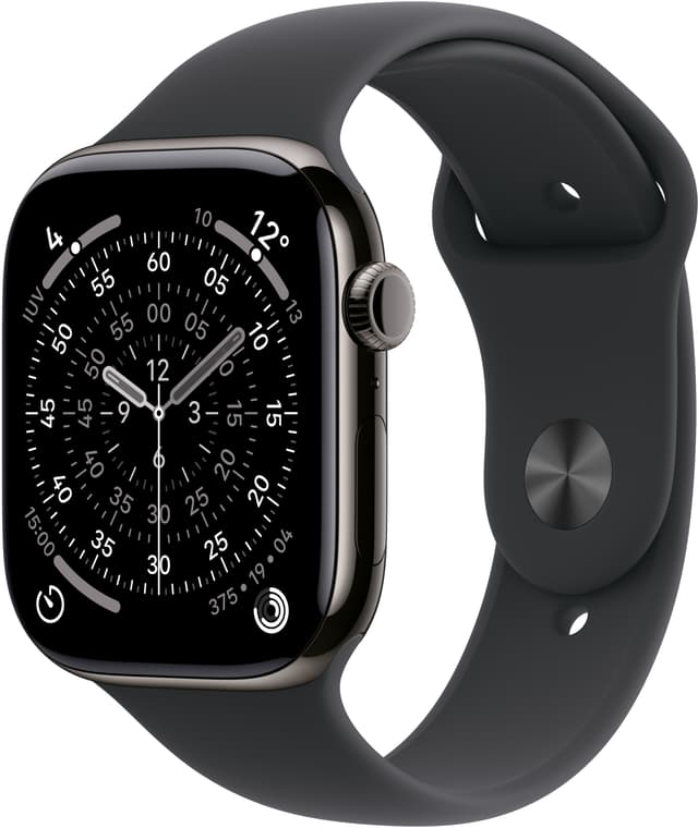 Watch Series 11 GPS + Cellular 46mm Slate Titanium Case with Black Sport Band