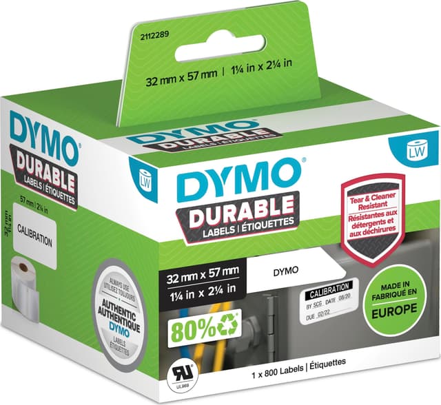 Dymo Etiketter Durable Medium 57x32mm 800st 