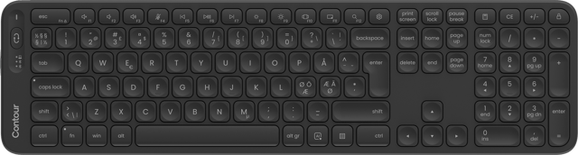 Contour Design Balance FULL-Size Wireless Trådløs Nordisk Tastatur