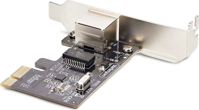 Startech StarTech.com 1-ports Gigabit PCIe-kortadapter för nätverkskort, lågprofilerat nätverkskort, 10/100/1 000 Mbps PCI Express LAN-kort, Realtek RTL8111H, Windows och Linux, TAA-kompatibel (ST1000SPEX2LT)