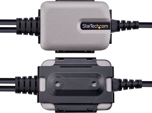 Startech StarTech.com 2P6FFC-USB-SERIAL kabelomvandlare (hane/hona) USB-A 2 x DB-9 RS-232 Svart, Grå USB-A 2 x RS-232 (2P6FFC-USB-SERIAL)