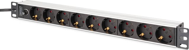 Digitus DN-95437 grenuttag 9 AC-utgångar 1U Svart, Silver (DN-95437)