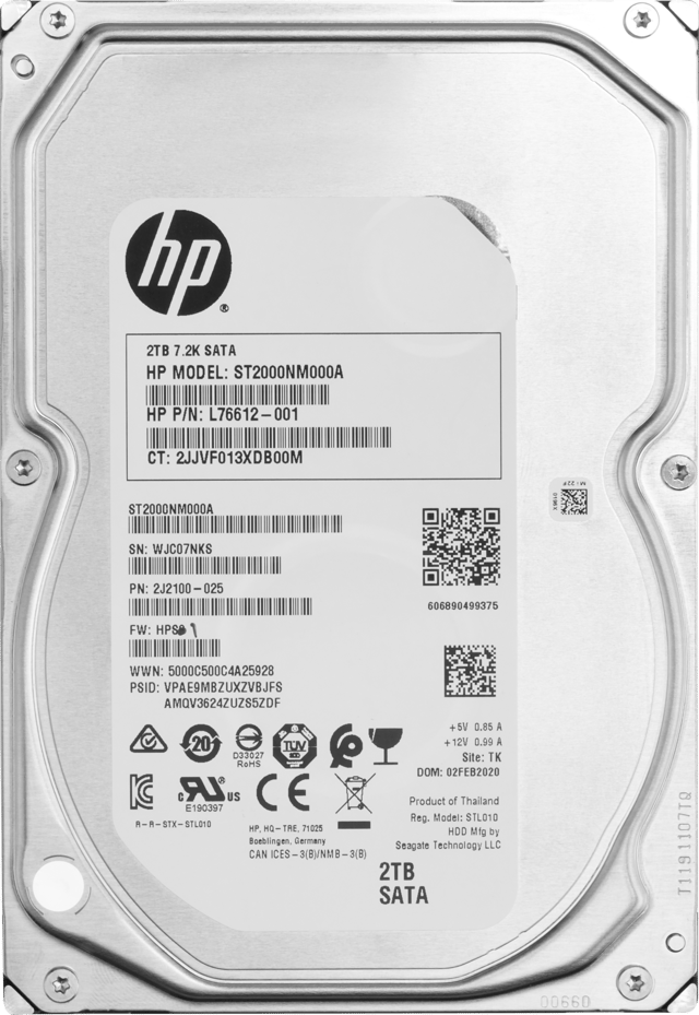 7 200 RPM SATA 3,5 tum för företag 3.5" 7200r/min SATA SATA HDD (2Z274AA)