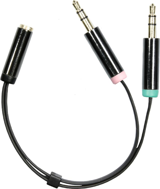 Deltaco 3.5MM HA - 3.5MM 4-PIN HO 0.1m 3,5mm 3,5mm (AUD-202)