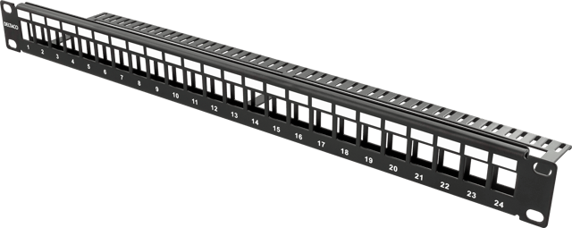 Deltaco Patchpanel Svart 1U (PAN-113)