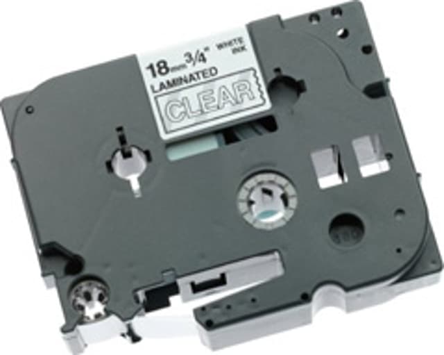 Brother Tejp 18mm TZe-145 Vit/Transparent (TZE145)