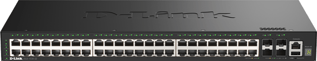 D-Link DGS-1530-52/E nätverksswitchar hanterad L2 Gigabit Ethernet (10/100/1000) Svart (DGS-1530-52/E)