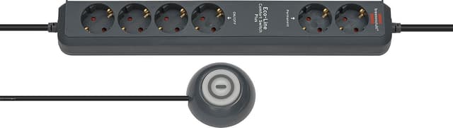 Brennenstuhl Eco-Line Comfort Switch förlängningssladdar 2 m 6 AC-utgångar Antracit (1159560516)