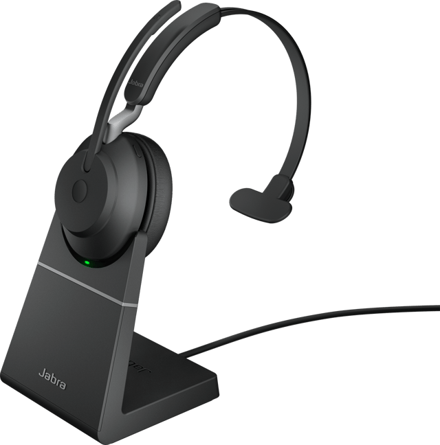 Jabra Evolve2 65 incl Charging Stand Mono USB-A UC Sort