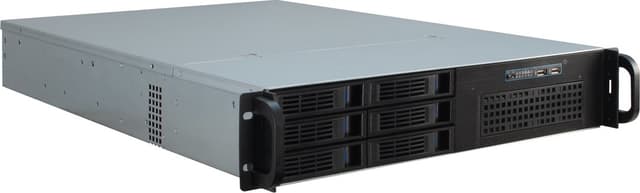 Inter-Tech IPC 2U-2406 2U 19" Rack Silver, Svart (88887196)