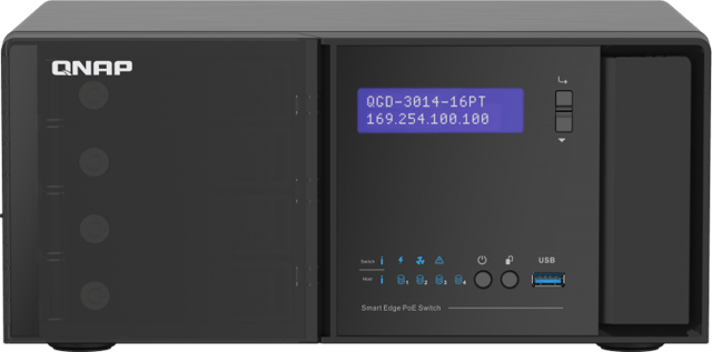 QNAP QGD-3014-16PT Desktop Smart Edge PoE Switch (QGD-3014-16PT-8G)