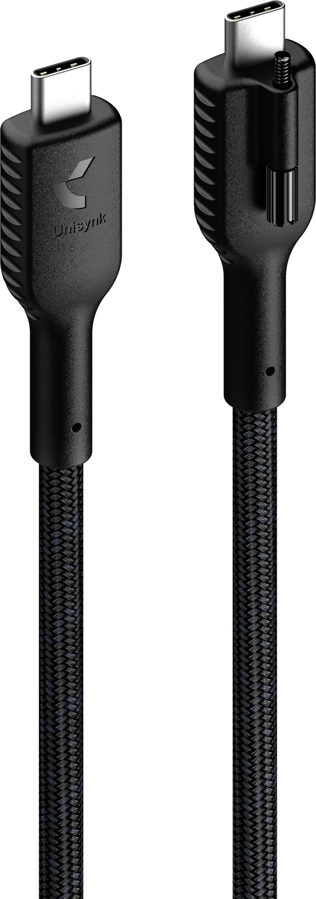 Unisynk USB-C Cable For Pro Av Dock 3.1 Gen 2 240W PD 2m Fabric Black 2m USB-C USB-C Svart (10474)