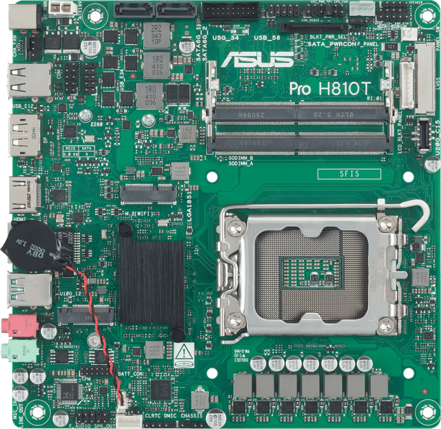 Pro H810T-CSM LGA 1851 Thin Mini ITX Moderkort (90MB1LGM-M0EAYC)