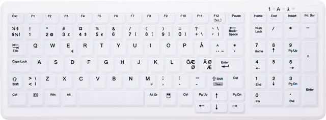 Contour Design Active Key ClassicClean Silicone Cover Compact (no Keyboard) (AK-C7000-W/NOR)