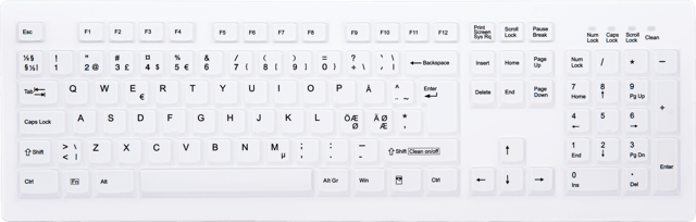 Contour Design Active Key ClassicClean Silicone Cover (no Keyboard) (AK-C8100-W/NOR)