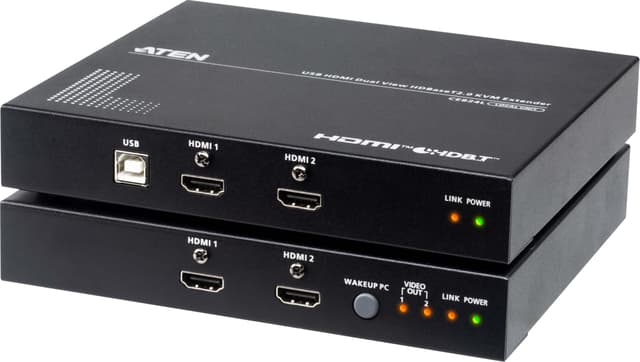 Aten USB HDMI Dual View HDBaseT 2.0 KVM Extender 4K