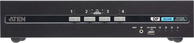 Aten 4-Port USB Displayport Dual Display KVM Switch Med CAC (CS1144DP4C-AT-G)