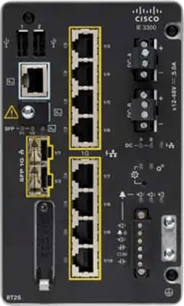 Cisco Catalyst IE-3300-8T2S-E nätverksswitchar hanterad L2 Gigabit Ethernet (10/100/1000) Svart (IE-3300-8T2S-E)