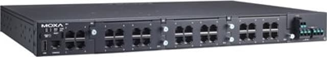 Moxa RKS-G4028-L3 hanterad Strömförsörjning via Ethernet (PoE) stöd Svart (RKS-G4028-L3-4GT-LV-T)