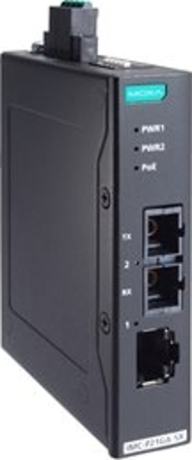 Moxa IMC-P21GA-G2-SX-SC mediakonverterare för nätverk Flerläge Svart (IMC-P21GA-G2-SX-SC)