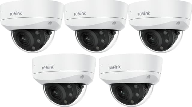 Reolink RLC-843A 8 MP AI PoE Dome IK10-kamera 5-pack (5020092729)