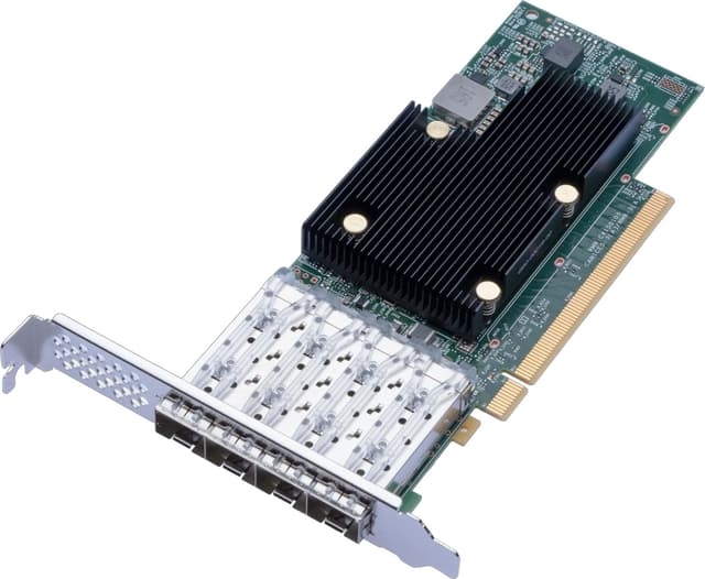 Broadcom P425G nätverkskort med fyra portar, 25 GbE PCIe SFP28 (BCM957504-P425G)