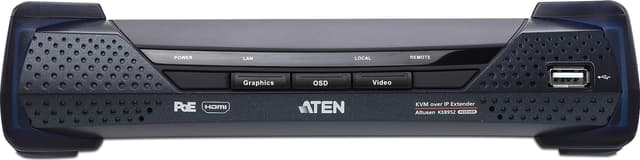 Aten 4K HDMI KVM över IP-mottagare för en skärm med PoE (KE8952R-AX)