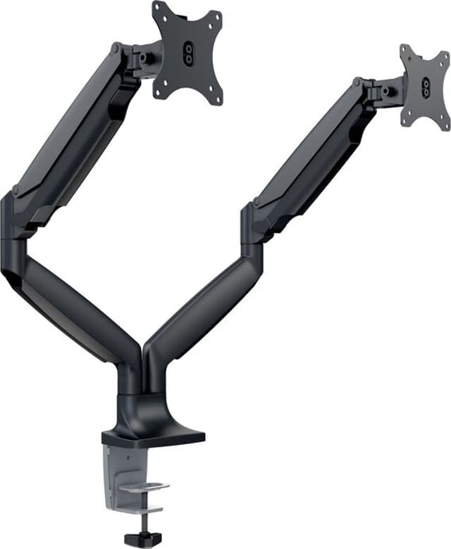 Multibrackets M Deskmount Gas Spring Dual 15"-27" Svart (7350073733286)