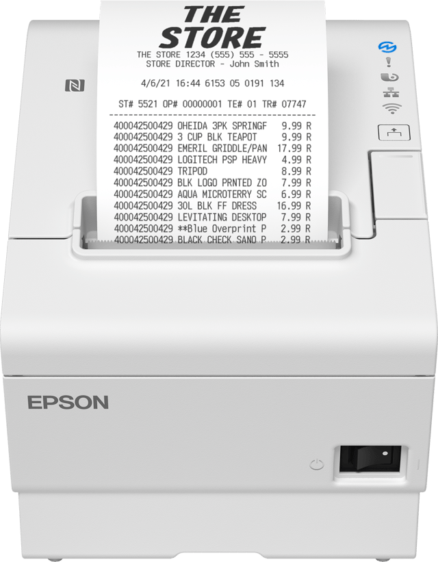 Epson TM-T88VII (111) USB/Ethernet/Seriell Inkl AC-Adapter Vit (C31CJ57111)