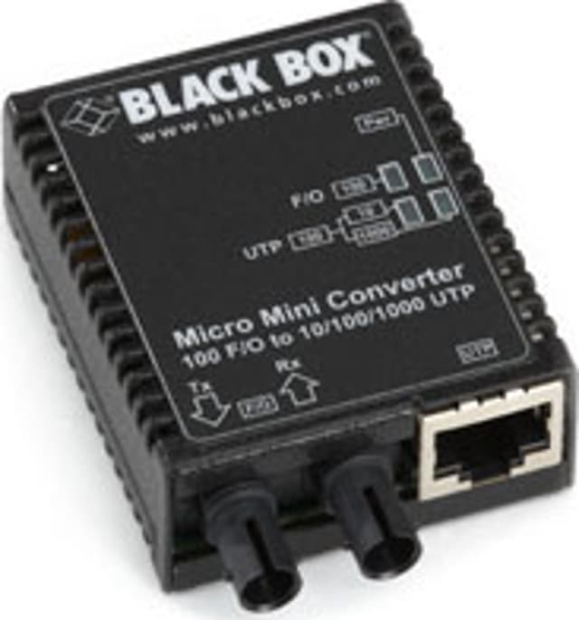 Black Box LMC402A mediakonverterare för nätverk 1000 Mbit/s 1310 nm Flerläge Svart (LMC402AE)