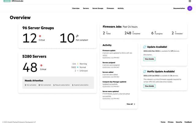 HPE GREENLAKE FOR COMPUTE OPS MANAGEMENT (S1E13AAE)