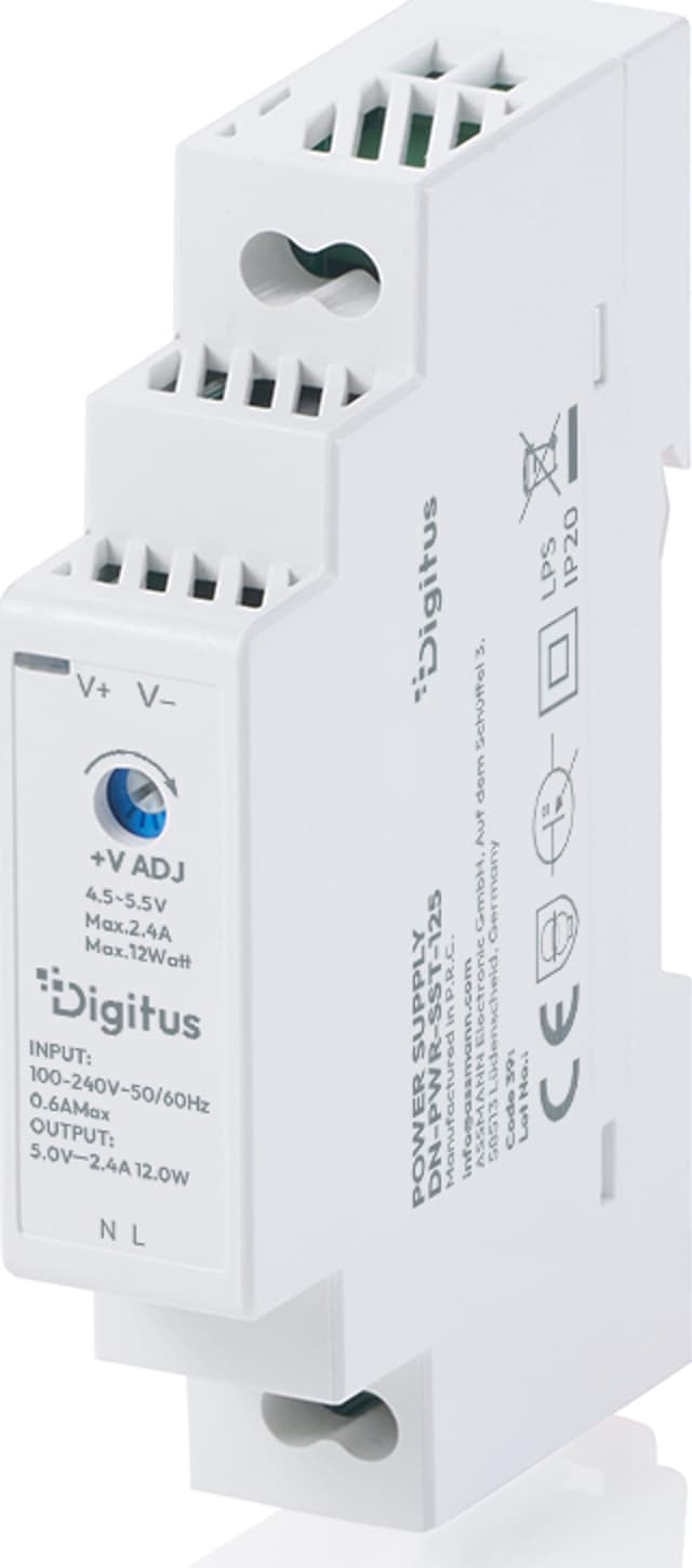 Digitus DN-PWR-SST-125 eladaptrar inomhus 12 W Vit 12W (DN-PWR-SST-125)
