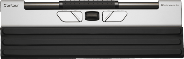 Contour Design Rollermouse Go RF Wireless + Bluetooth + USB-A Rullestang Svart, Sølv