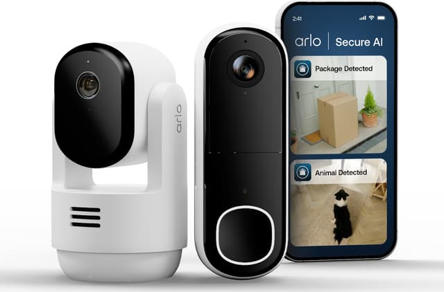 Arlo Essential E3 PTZ INDOOR 2K & DOORBELL HD Glödlampa IP-säkerhetskamera Inomhus & utomhus 1296 x 2304 pixlar Tak/vägg/bord 