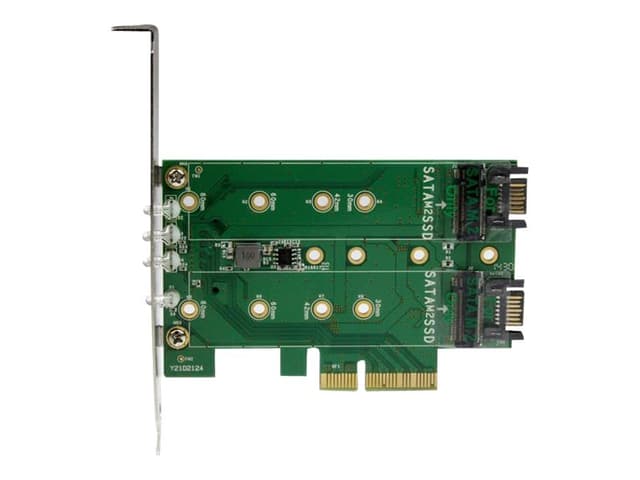 Startech 3PT M.2 SSD Adapter Card 1x PCIe (NVMe) 2x SATA M.2 (PEXM2SAT32N1)