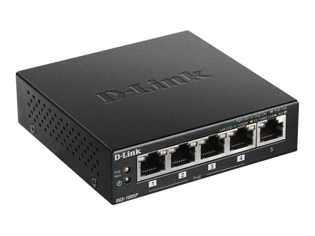 D-Link DGS-1005P Gigabit PoE+ Switch 60W 