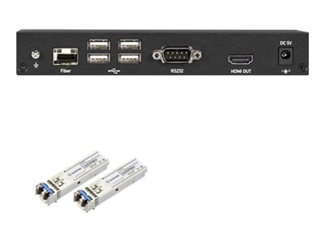 Black Box KVX KVM Extender (Incl. 2 SFP's) - MM Fiber HDMI (KVXLCHF-100-SFP-BUN2)