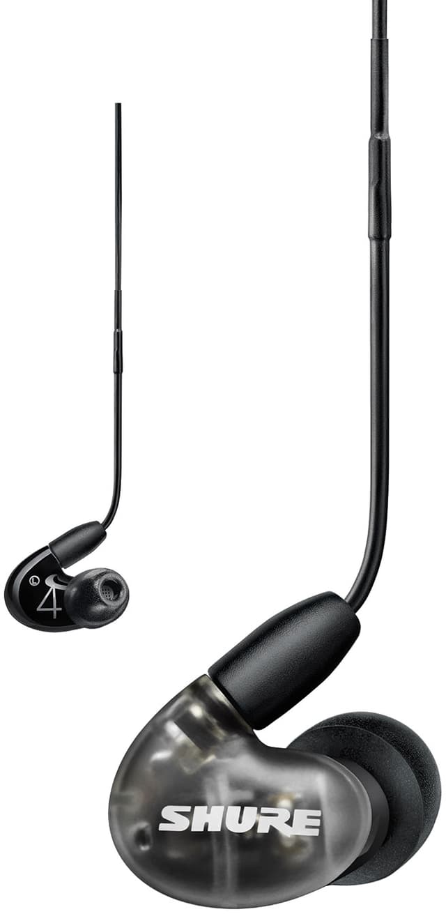Shure AONIC 4 Stereo Genomskinlig, Grå, Svart (SE42HYBK+UNI-EFS)