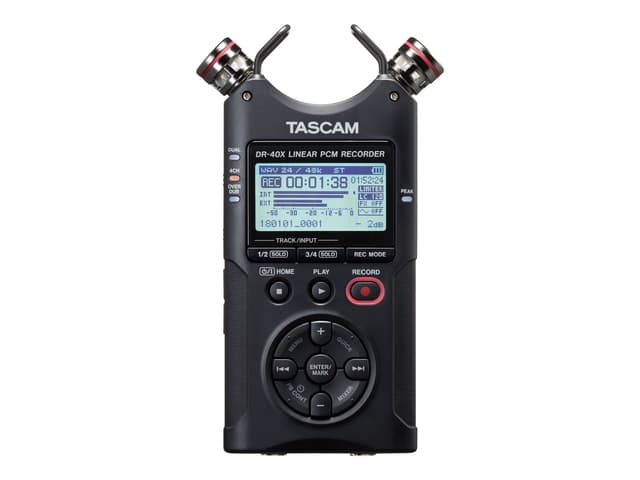 Tascam Handheld 4-Track Recorder Dual Recording 2X Stereo (DR-40X)