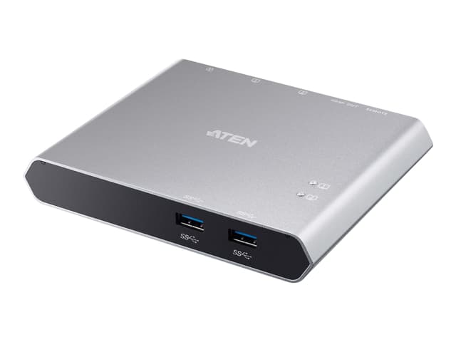 Aten 2-portars USB-C Gen1-kopplingsswitch med Power Pass-through (US3310-AT)