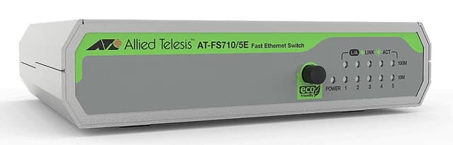 Allied Telesis FS710/5E Ohanterad Fast Ethernet (10/100) Grön, Grå (AT-FS710/5E-60)